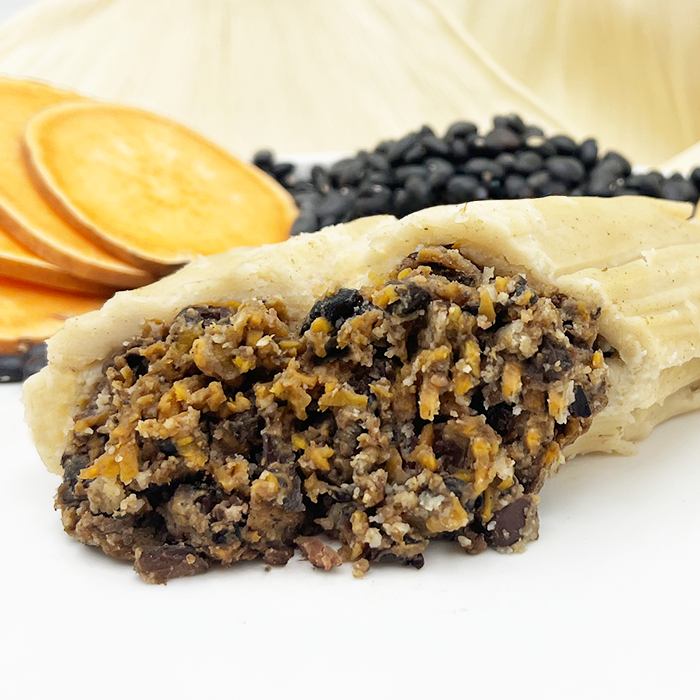 Sweet Potato + Black Bean Tamale